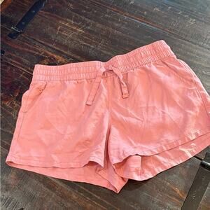 Women's Pink Drawstring Casual Shorts